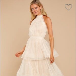 Red dress boutique Night at the met Ivory dress small